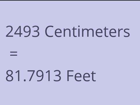 2493 CM TO FEET