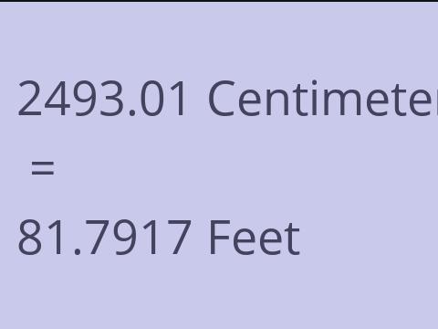 2493.01 CM TO FEET