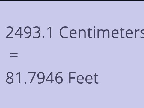 2493.1 CM TO FEET