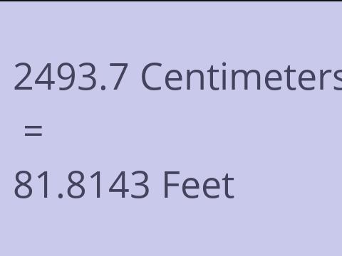 2493.7 CM TO FEET