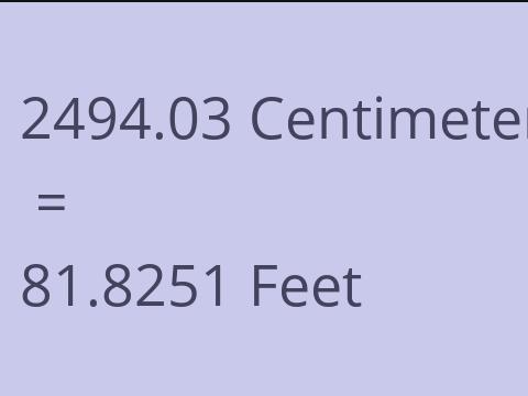 2494.03 CM TO FEET