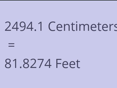 2494.1 CM TO FEET