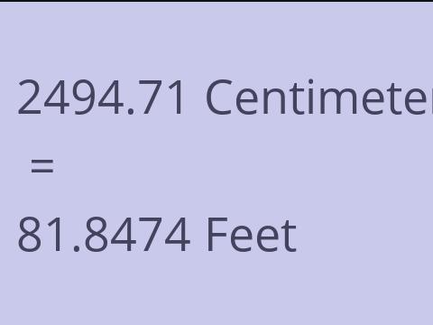 2494.71 CM TO FEET