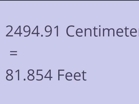 2494.91 CM TO FEET