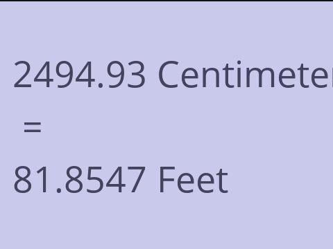 2494.93 CM TO FEET