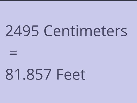 2495 CM TO FEET