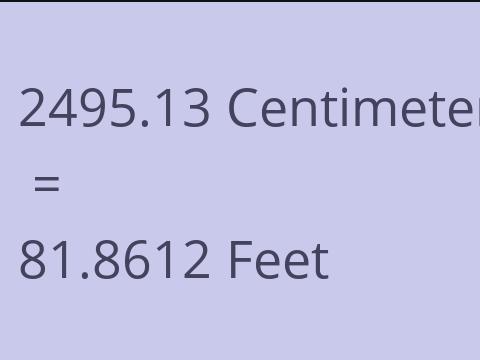 2495.13 CM TO FEET