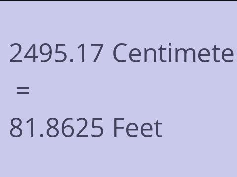 2495.17 CM TO FEET