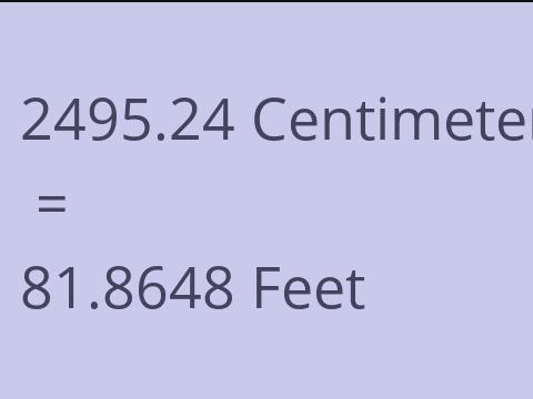 2495.24 CM TO FEET