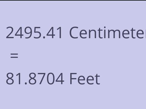 2495.41 CM TO FEET