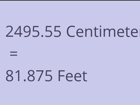 2495.55 CM TO FEET