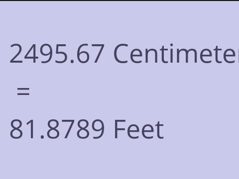 2495.67 CM TO FEET