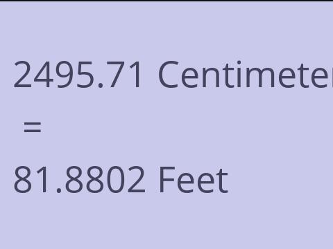 2495.71 CM TO FEET