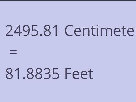 2495.81 CM TO FEET