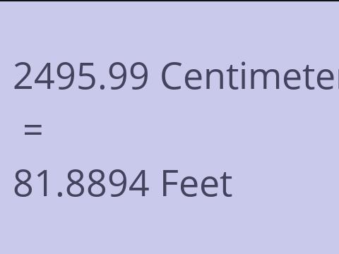 2495.99 CM TO FEET