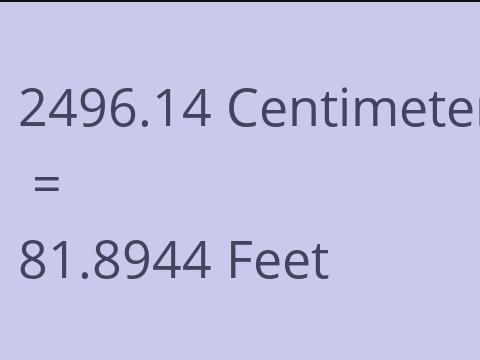 2496.14 CM TO FEET
