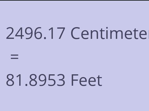2496.17 CM TO FEET