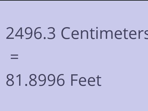 2496.3 CM TO FEET