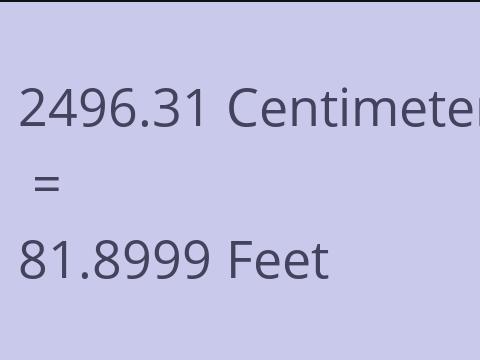 2496.31 CM TO FEET