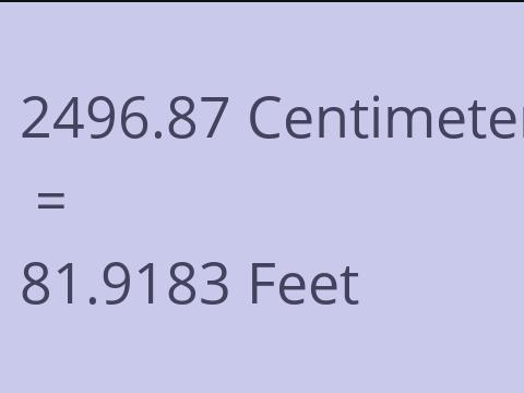 2496.87 CM TO FEET