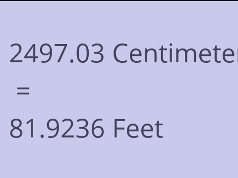 2497.03 CM TO FEET