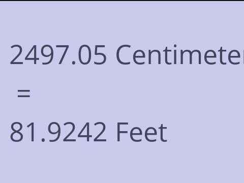 2497.05 CM TO FEET