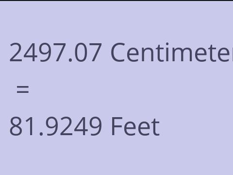 2497.07 CM TO FEET