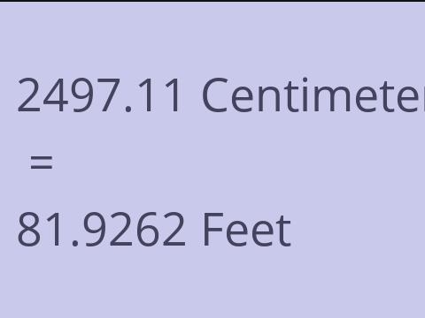 2497.11 CM TO FEET