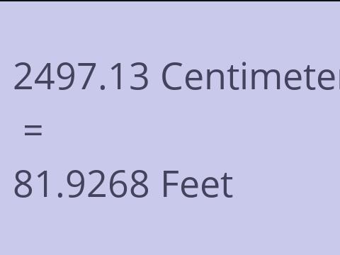 2497.13 CM TO FEET