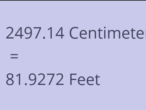 2497.14 CM TO FEET