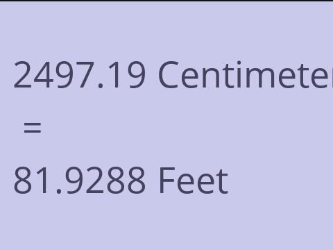 2497.19 CM TO FEET