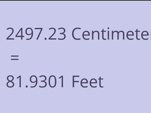 2497.23 CM TO FEET