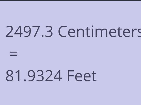 2497.3 CM TO FEET