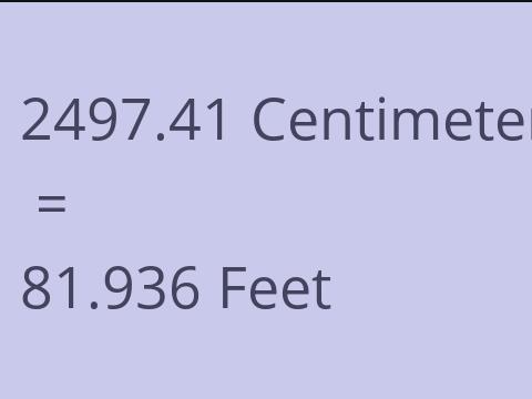 2497.41 CM TO FEET