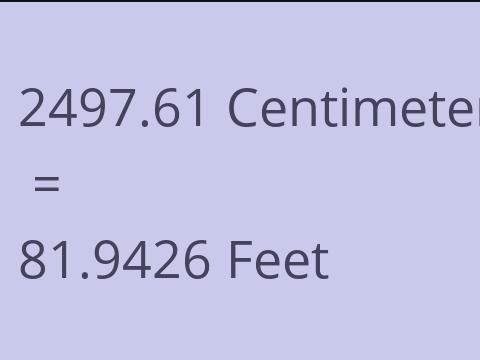 2497.61 CM TO FEET