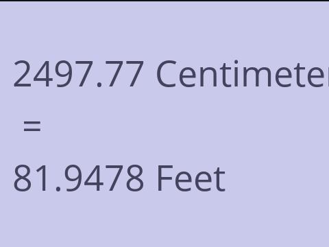2497.77 CM TO FEET