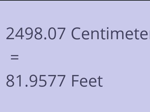 2498.07 CM TO FEET