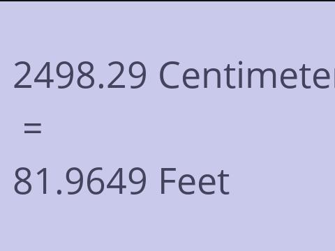 2498.29 CM TO FEET