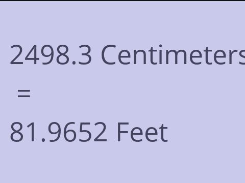 2498.3 CM TO FEET