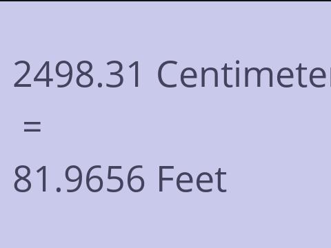 2498.31 CM TO FEET