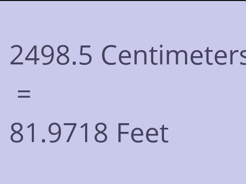 2498.5 CM TO FEET