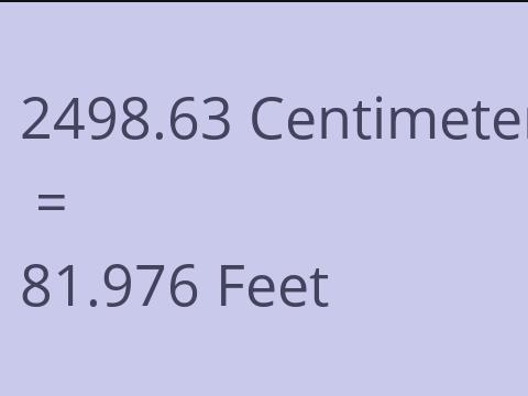 2498.63 CM TO FEET