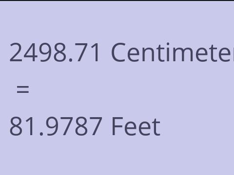 2498.71 CM TO FEET
