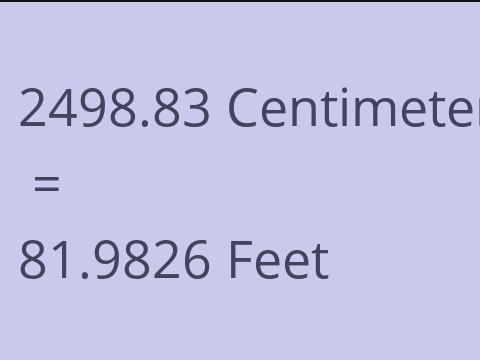 2498.83 CM TO FEET