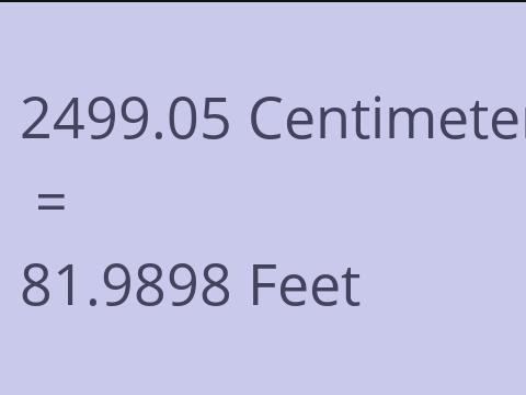 2499.05 CM TO FEET