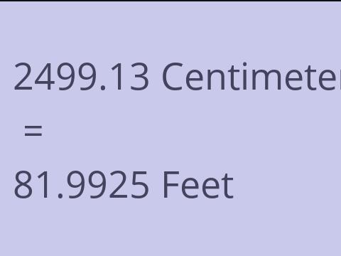 2499.13 CM TO FEET
