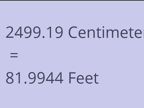 2499.19 CM TO FEET