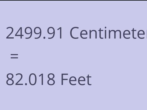 2499.91 CM TO FEET