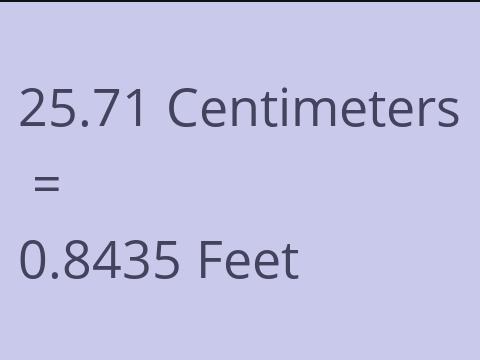 25.71 CM TO FEET