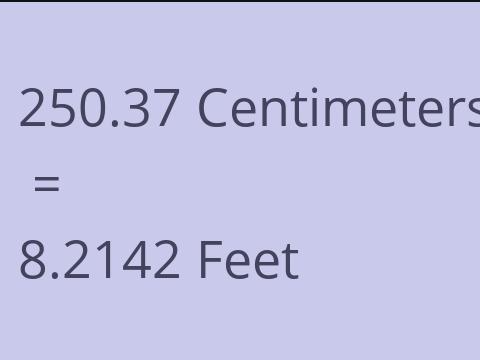 250.37 CM TO FEET